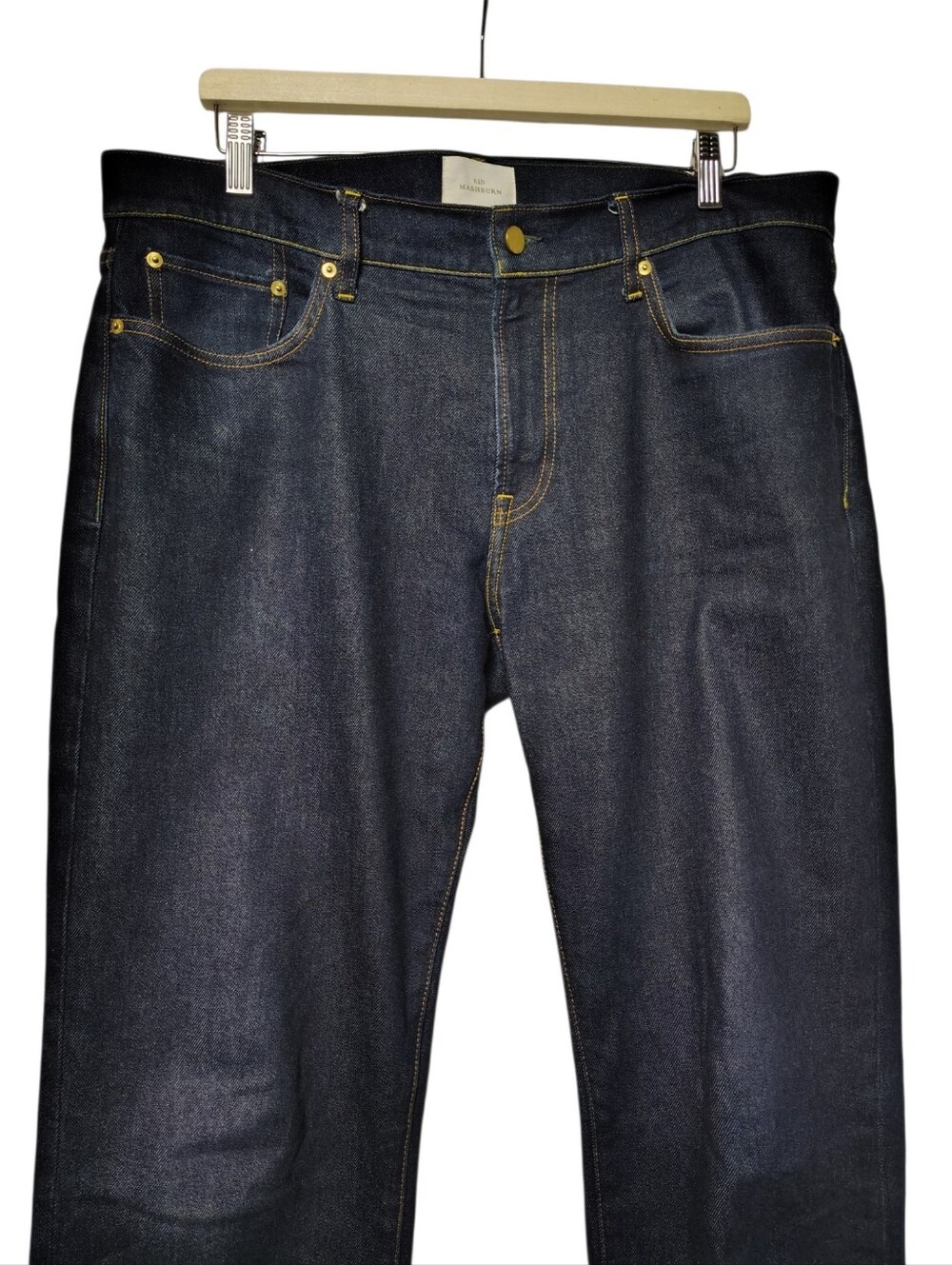 Sid Mashburn Clift Straight Leg Jeans 36x34 Dark Wash Stretch Denim S72226 - Picture 2 of 10